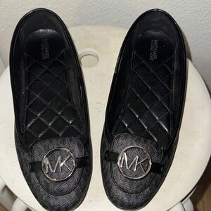 Michael Kors Black Quilted Loafers